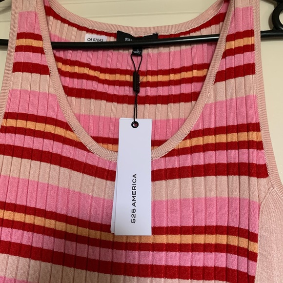 PINK STRIPED 525 AMERICA DRESS - Picture 4 of 7